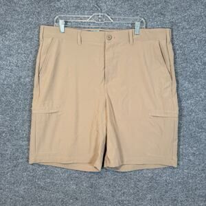 Birdie Bound‎ Shorts Mens 40 Beige Khaki Chino Performance Stretch Golf Shorts